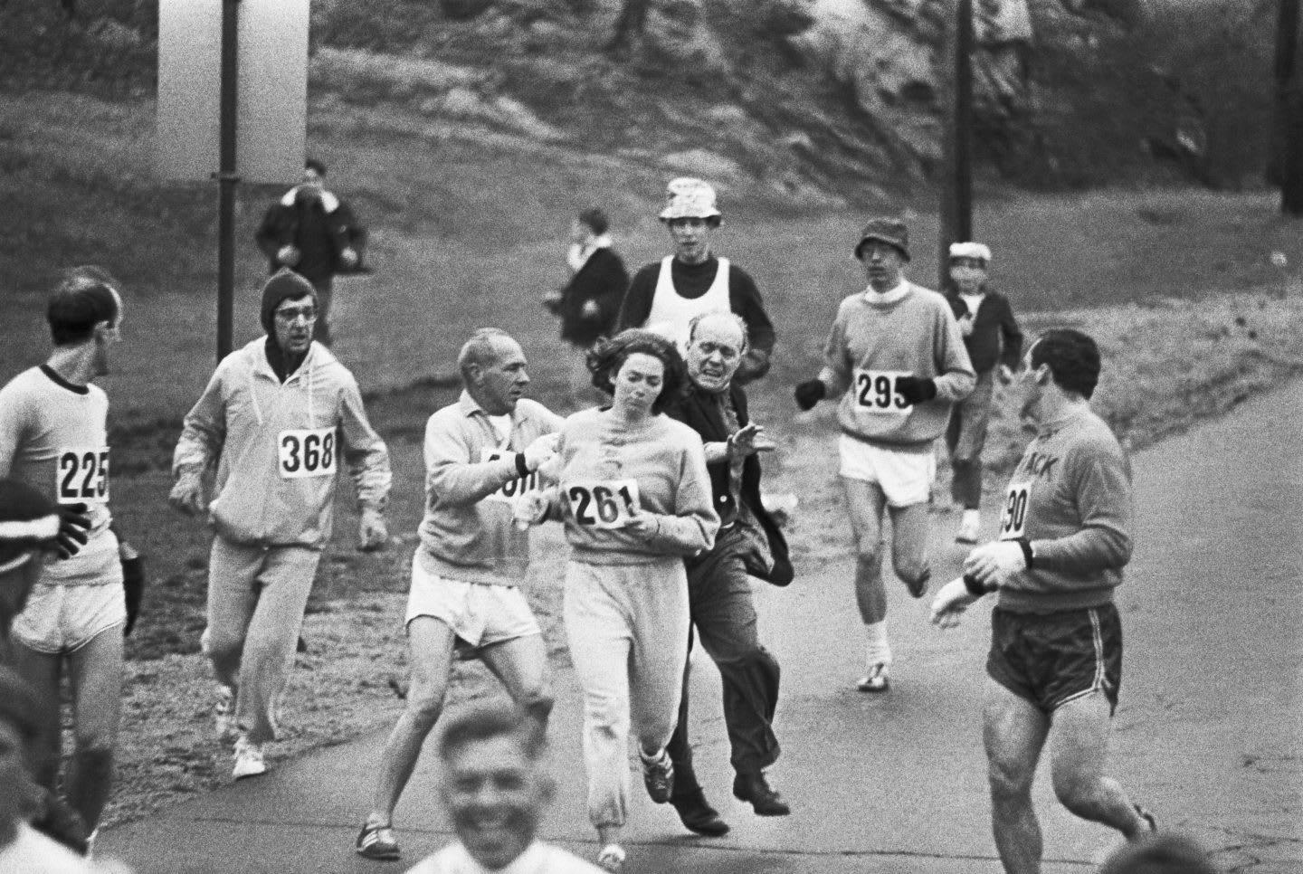 Woman running marathon pioneer motivation. GamePlan A