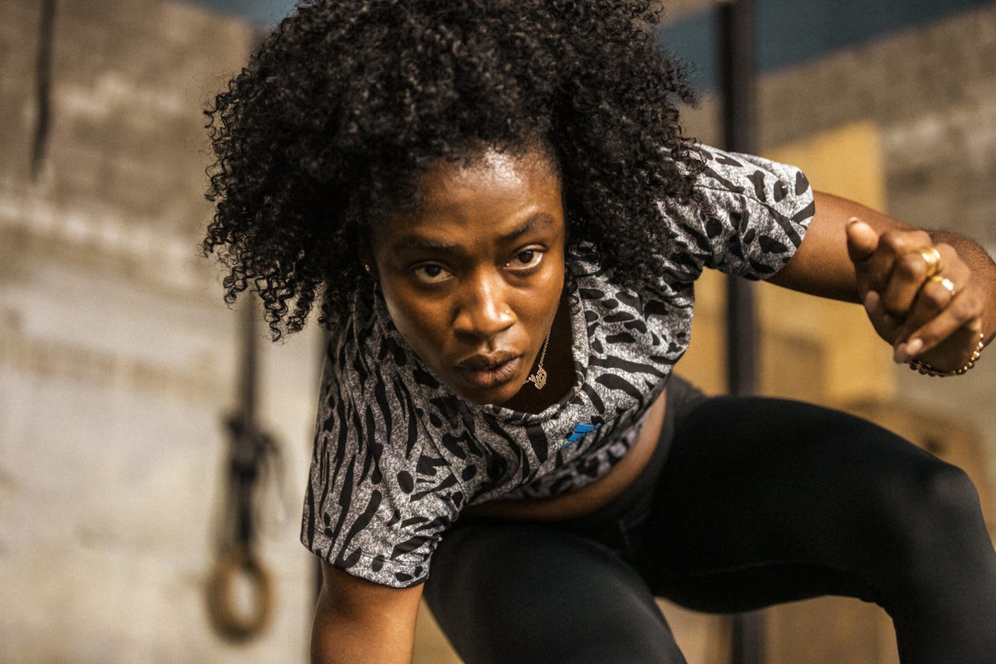 Woman doing a series of indoor exercises in adidas gear. Training, Mindset, adapt to change, GamePlanA
