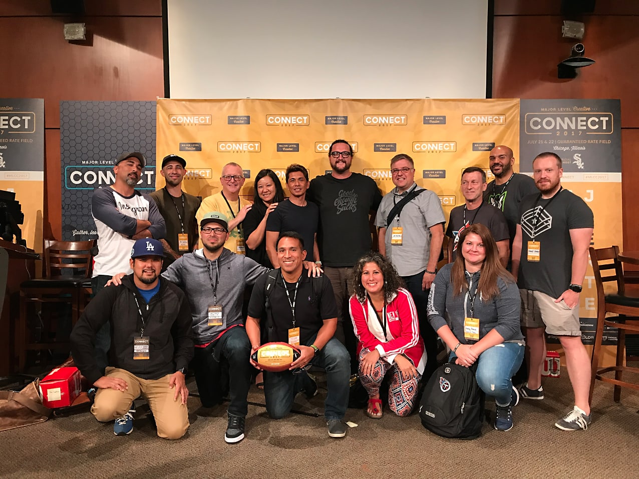 Group of people posing for a picture at an event, Adam Martin, guests, podcast, meeting, Makers of Sport