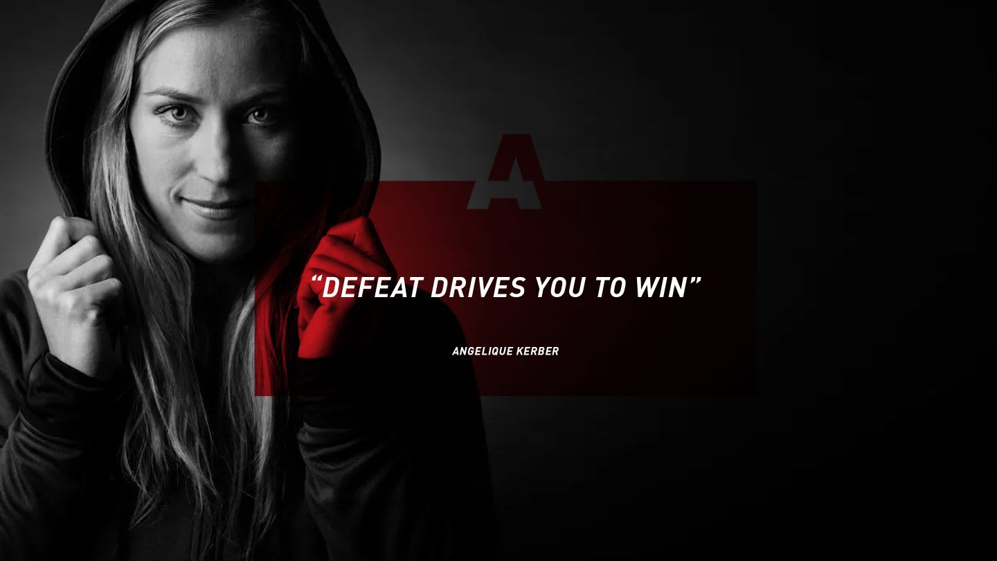 Quote from female tennis player Angelique Kerber on GamePlan A, motivation, success, happiness