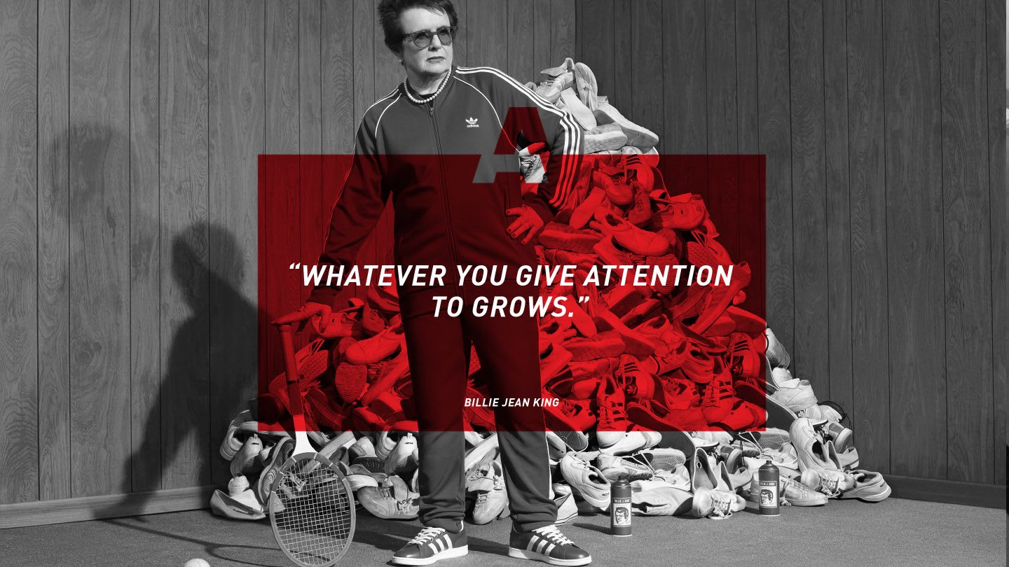 Quote from female tennis player Billie Jean King on GamePlan A, motivation, success, happiness