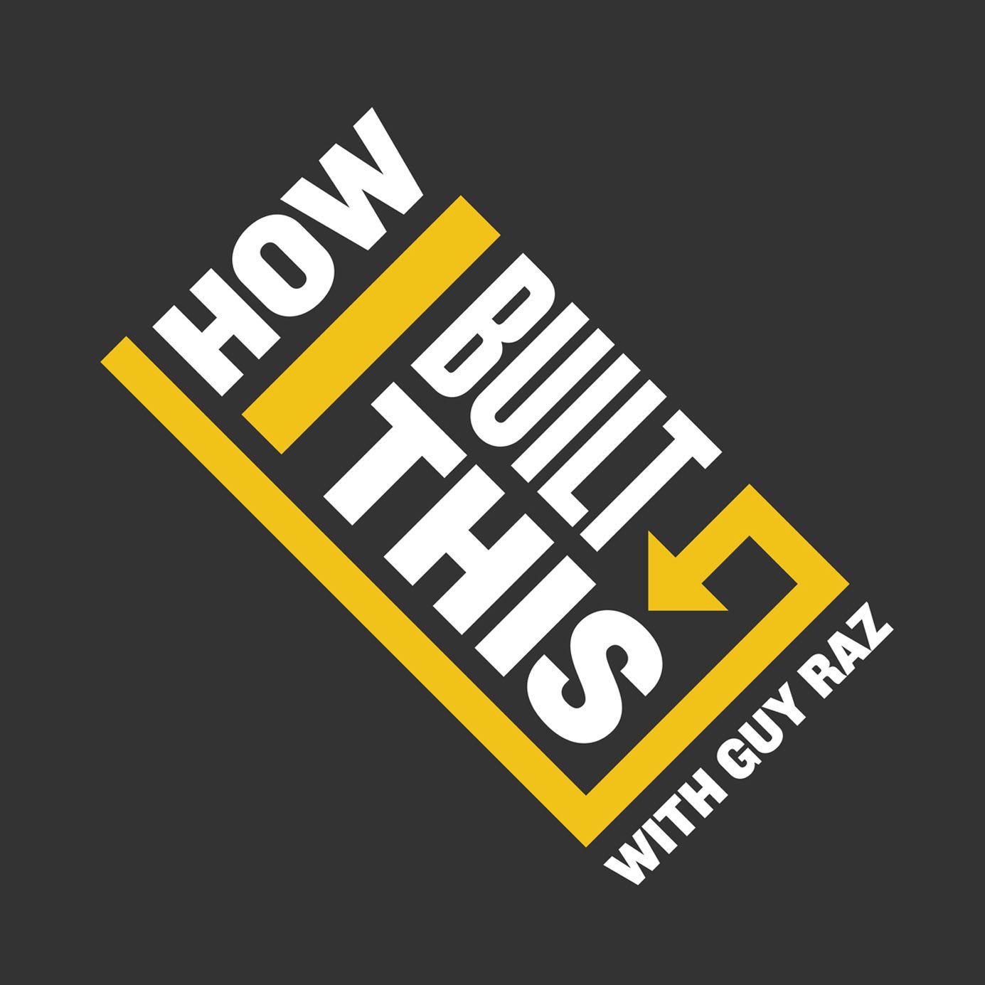 The logo of the podcast show How I built this with guy Raz. Business Podcasts, GamePlan A, adidas