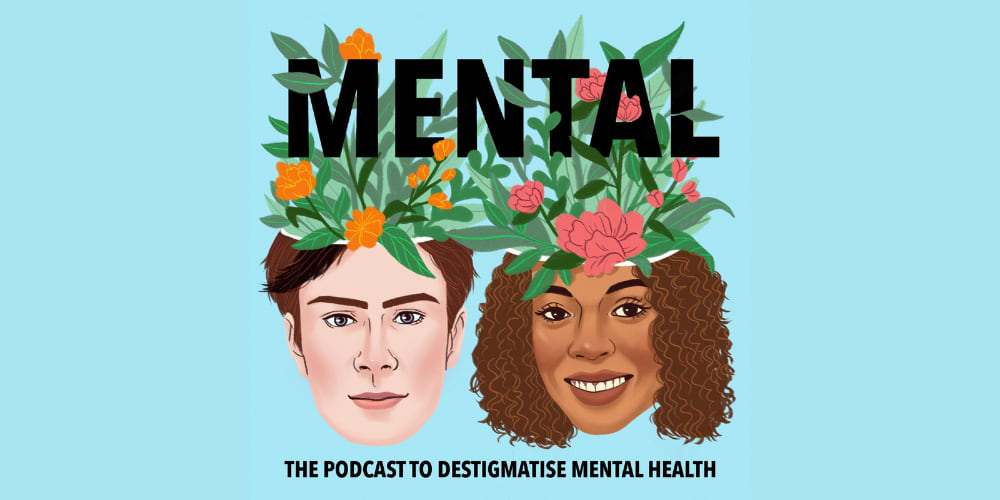 The logo of the podcast Mental. mental health, podcast, health, lifestyle, adidas, GamePlan A