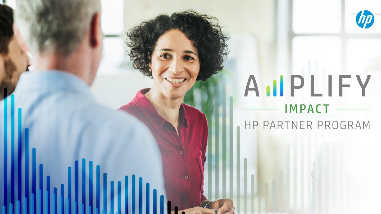 Poster of Amplify HP partner program, HP, corporate, program, initiative