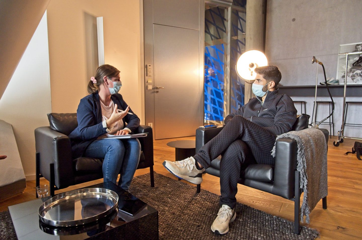 Marco Asensio visit at adidas headquarter