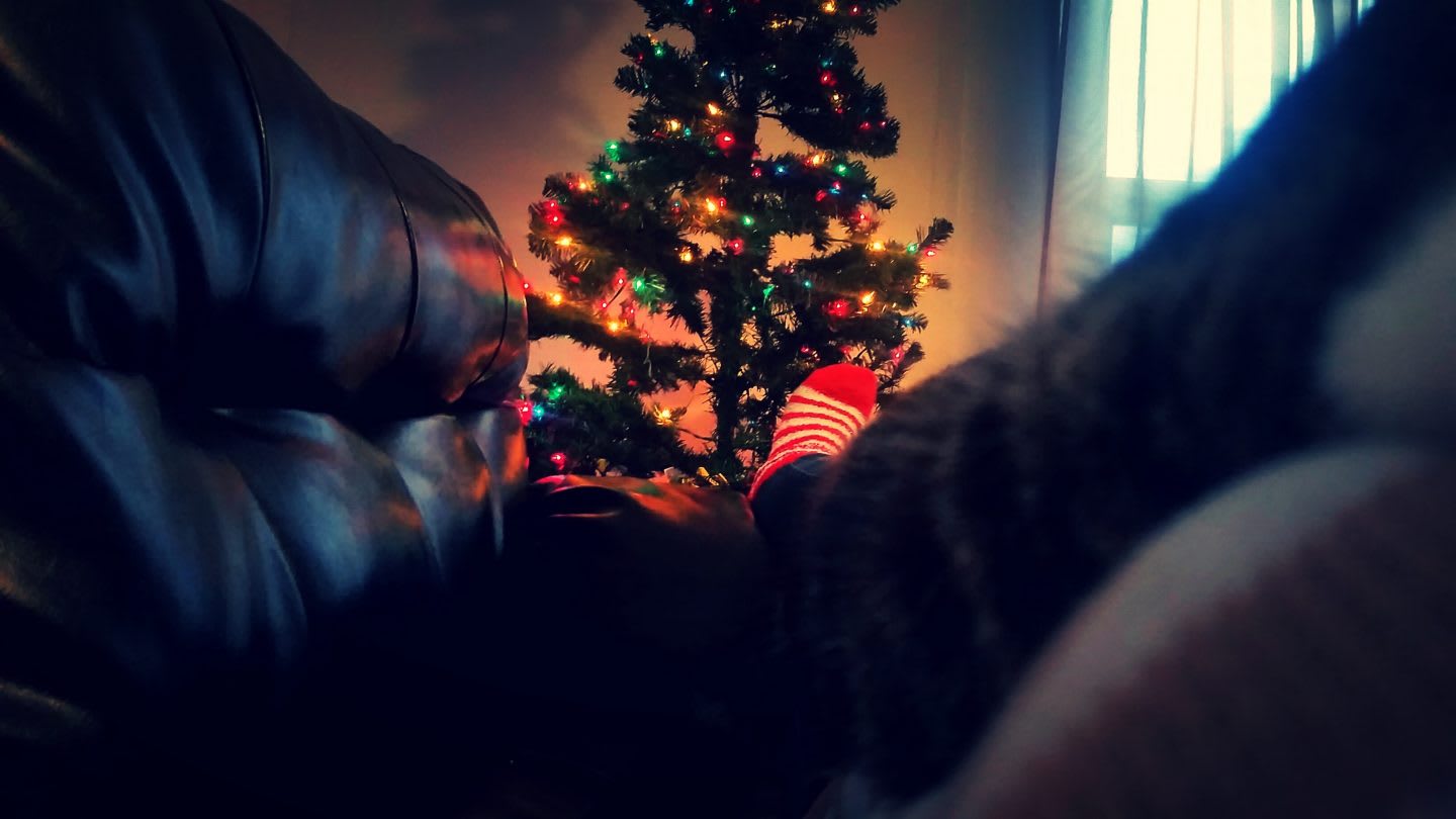 Christmas tree couch fitness guide for holidays
