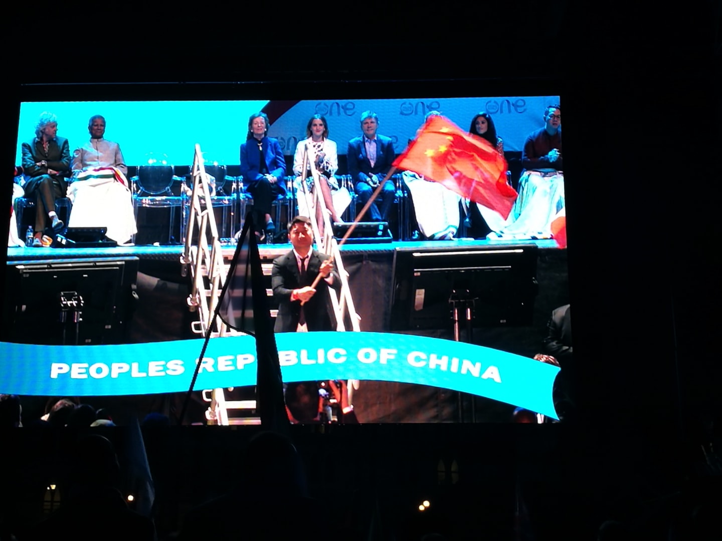 Chinese flag bearer working abroad dream career