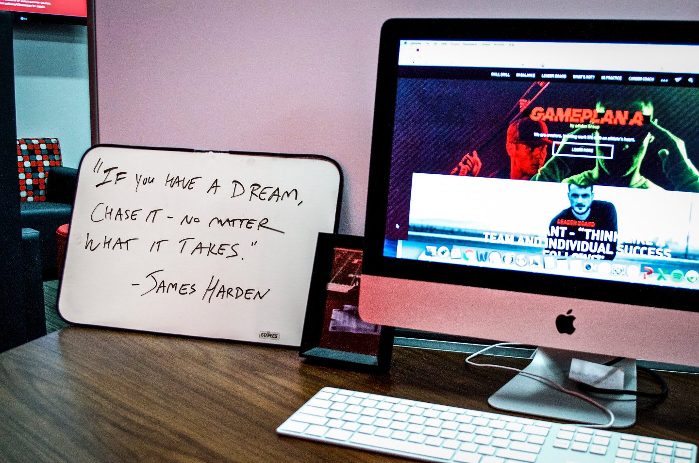 GamePlan A-James Harden-quote-if-you-have-a-dream-chase-it-no-matter-what-it-takes-motivation-board-desk