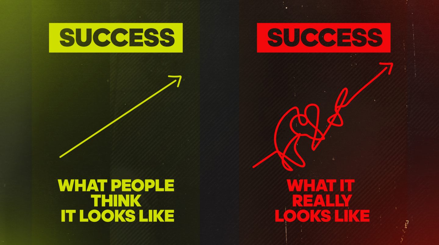 success arrow graphic reality failure