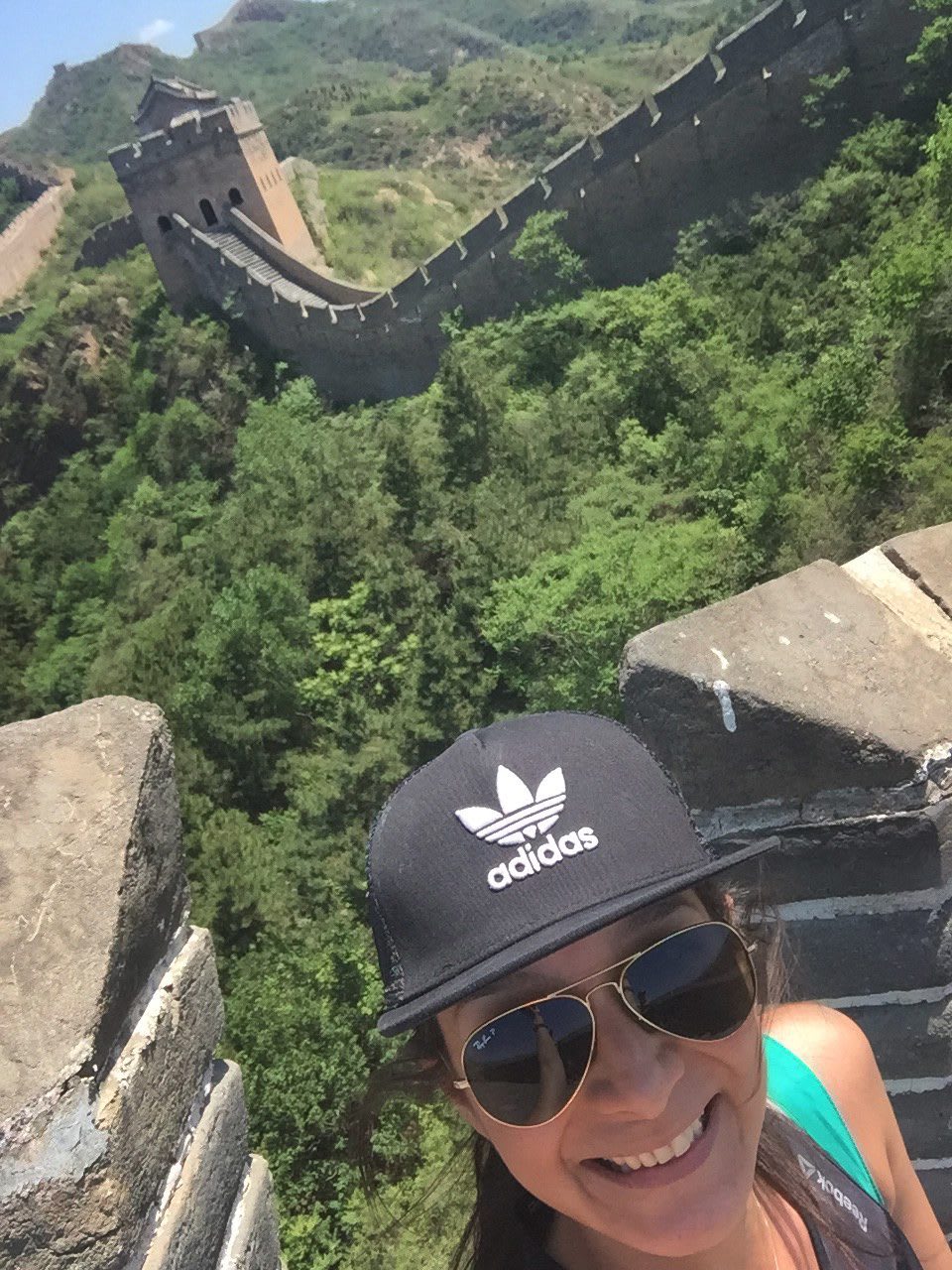 woman selfie great wall china trainee ditching stereotypes exploring