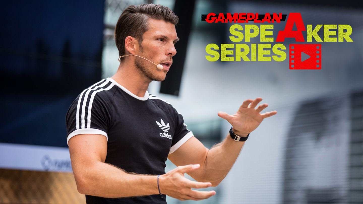 Runastic CEo Florian Gschwandtner talks on stage. adidas, GamePlan A, Speaker Series, Mindset, Career, Entrepreneur, success