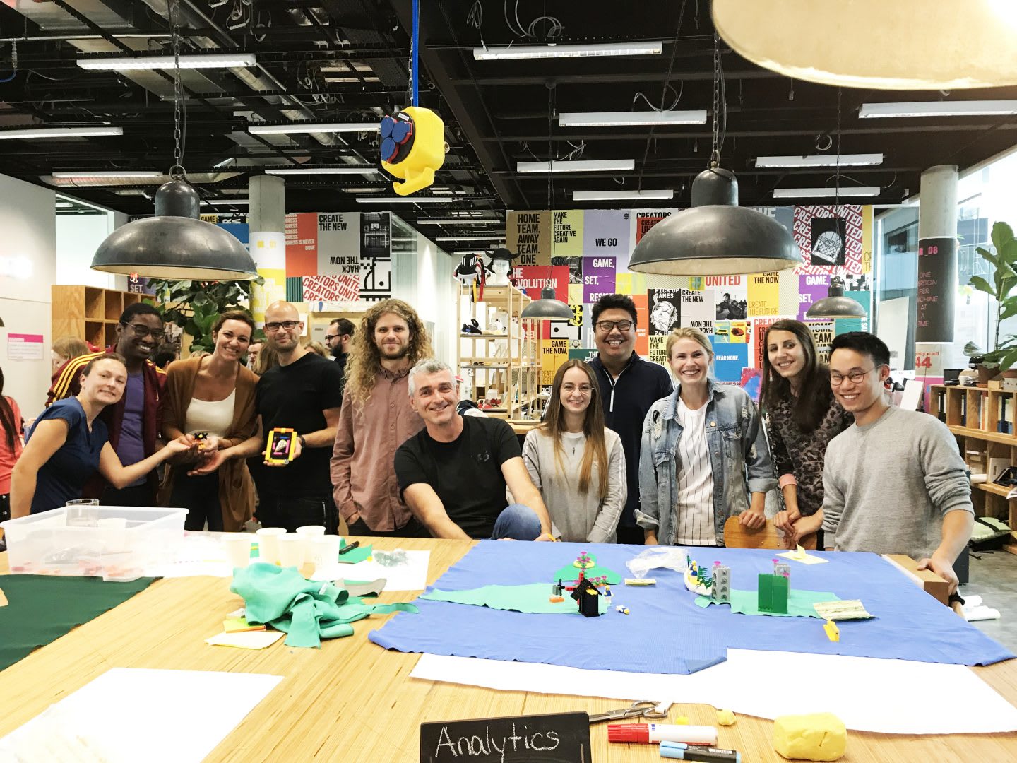 Group of adidas employees in the Makerlab | Principles of Design