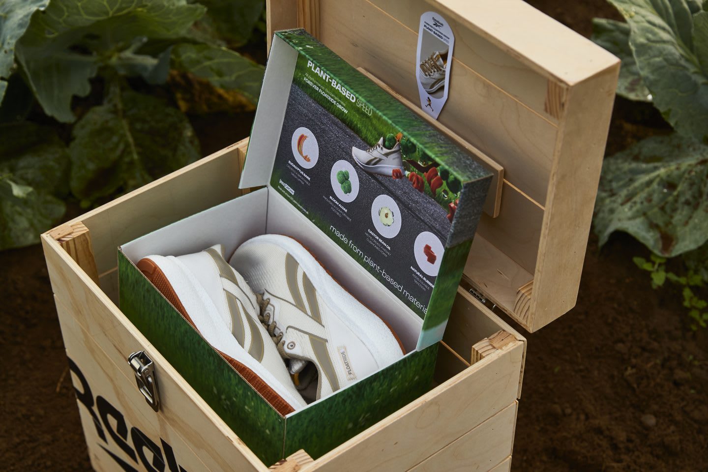 Reebok Floatride Forever GROW sustainable shoes in a box in farm, plant-based, shoes, performance, running