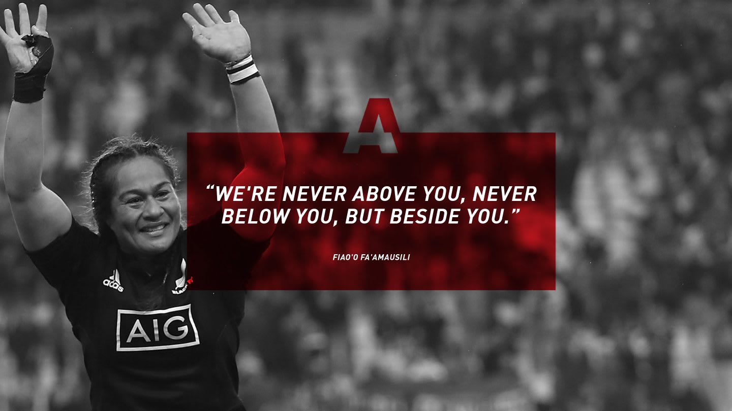 Quote from female rugby player Fiaoo Faamausili on GamePlan A, motivation, success, happiness