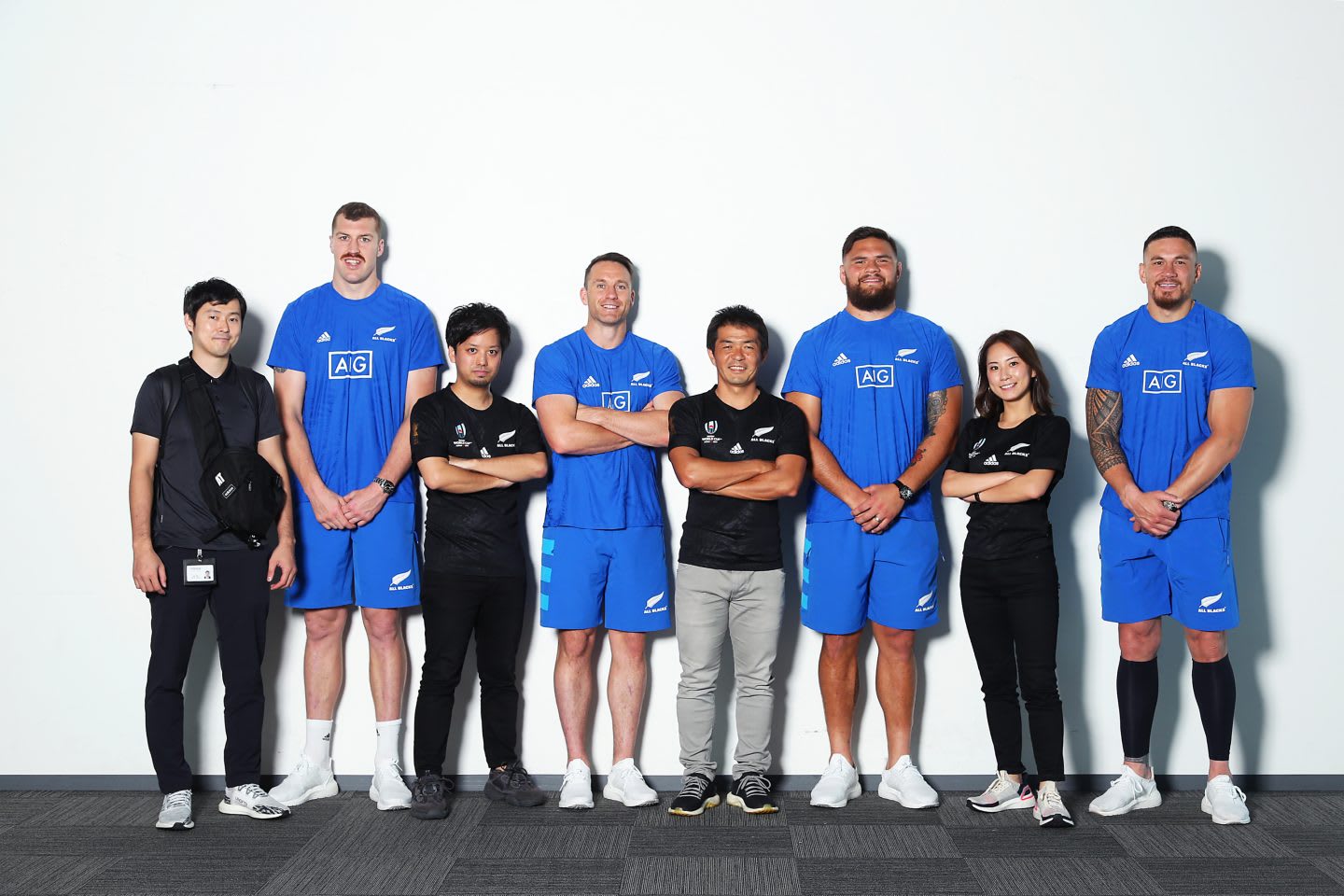 Ando with his team and the rugby national team. Project planning, adidas, Olympics, Tokyo