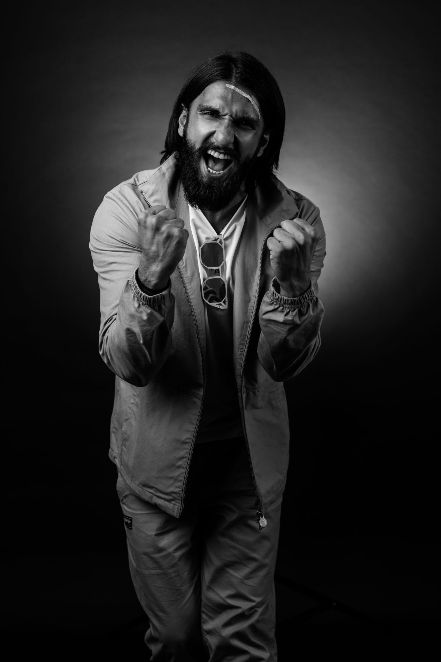 Bollywood actor Ranveer Singh cheering black and white shot_adidas_Interview_GamePlanA, success, career