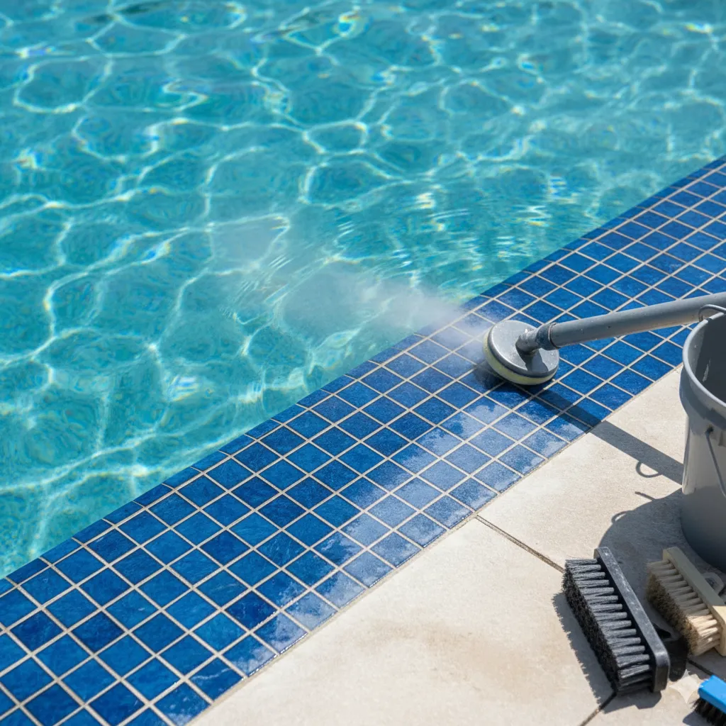 Swimming Pool Tile Cleaning