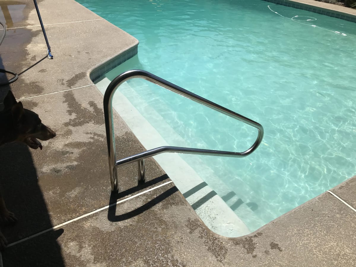 Stainless Steel Pool Handrail Installation - Reedley, CA - Image 5