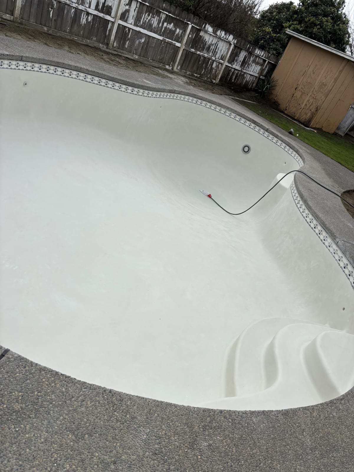 Pool Replastering with Decorative Tile - Selma, CA - Image 2