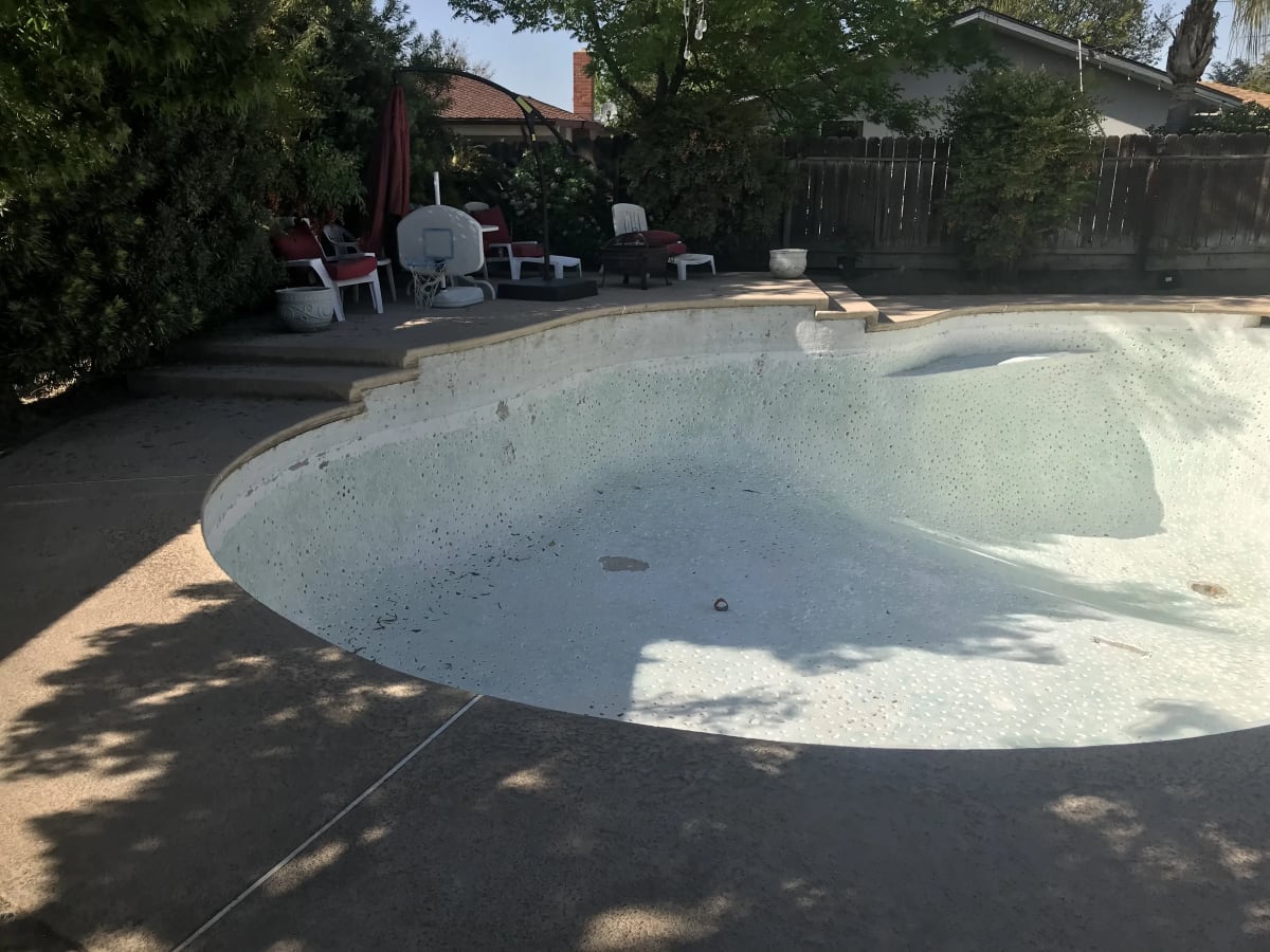 Pool and Spa Replaster with Tile Upgrade - Selma, CA