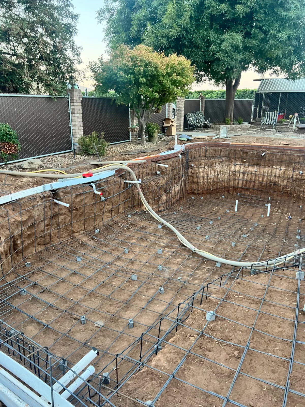 Custom Pool with Rock Waterfall Feature - Cutler, CA