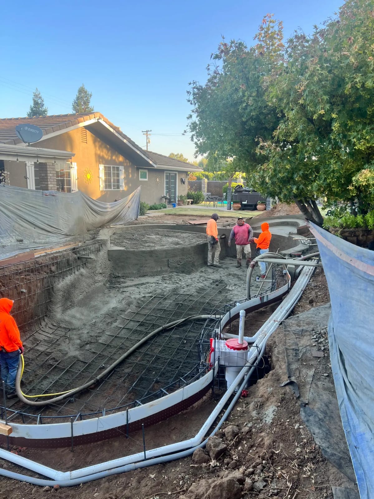 Custom Pool with Rock Waterfall Feature - Cutler, CA - Image 2