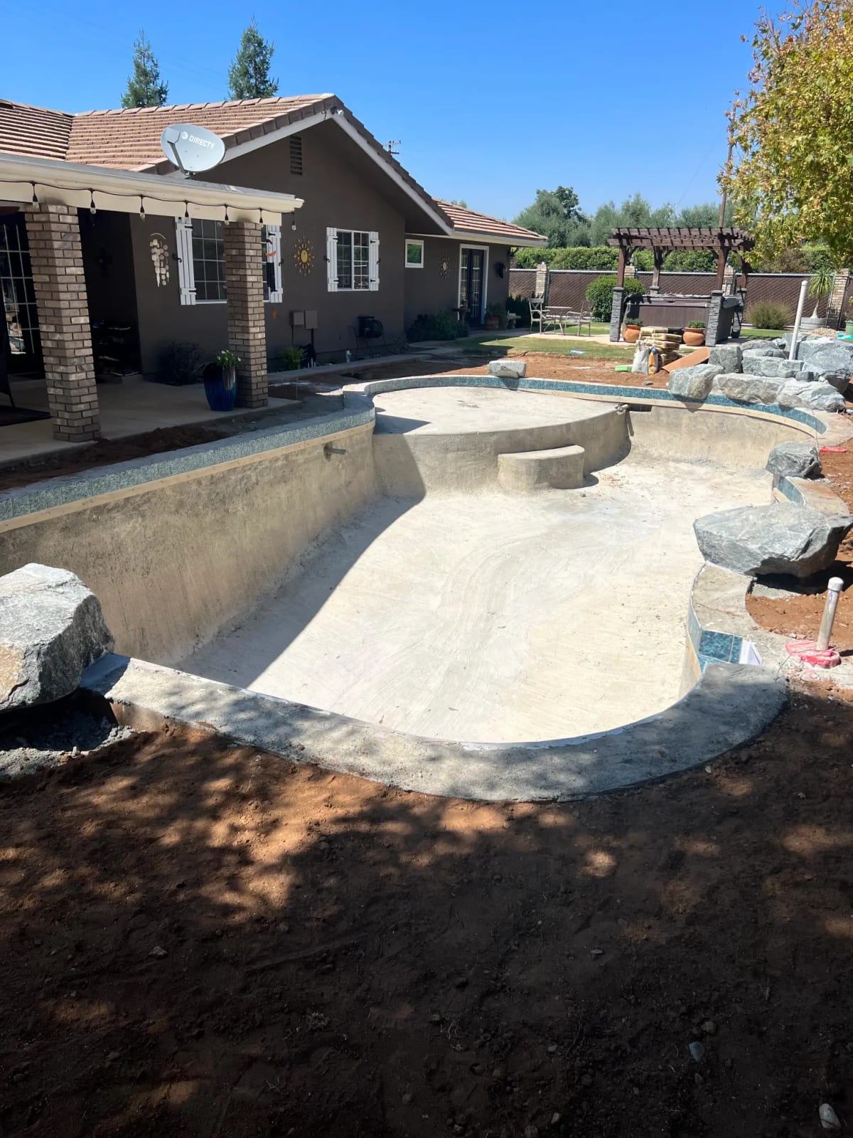 Custom Pool with Rock Waterfall Feature - Cutler, CA - Image 5