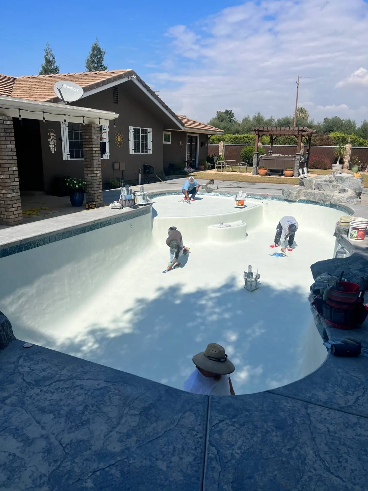 Custom Pool with Rock Waterfall Feature - Cutler, CA - Image 8