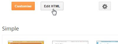 Blogger - Edit HTML Button Blogger - Edit HTML Button