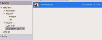VS Express 2013 for Desktop : Project Types - Visual Studio Solutions option VS Express 2013 for Desktop : Project Types - Visual Studio Solutions option