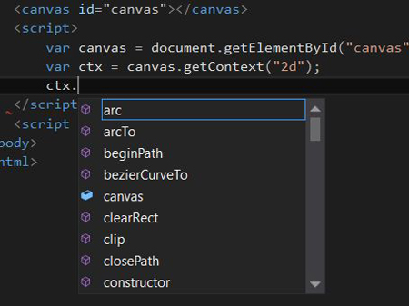 Visual Studio IntelliSense Canvas Context Detection Problem - Solution 1 Visual Studio IntelliSense Canvas Context Detection Problem - Solution 1