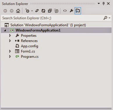 Solution Explorer in Visual Studio