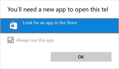 App window after clicking on a link that was added automatically by Edge Browser.