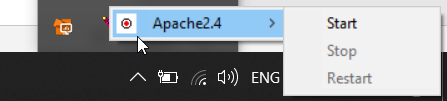 apachemonitor.exe notification icon on taskbar windows 10