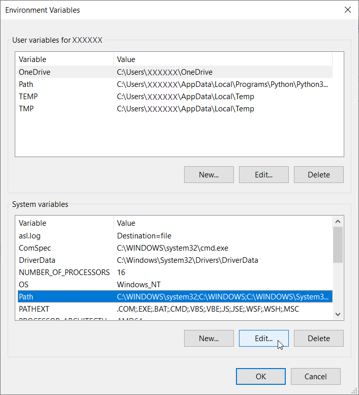 Windows - System Environment Variables