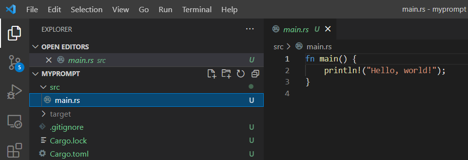 Rust : How to create a simple interactive shell prompt app