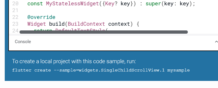Guide to Flutter samples from CLI create command