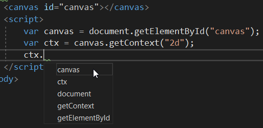 Visual Studio Canvas Intellisense problem with context variable