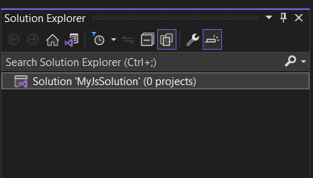 Visual Studio - Empty Solution Explorer