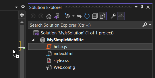 How to create a JavaScript project in Visual Studio