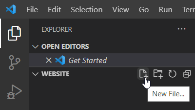 VS Code - Create new file