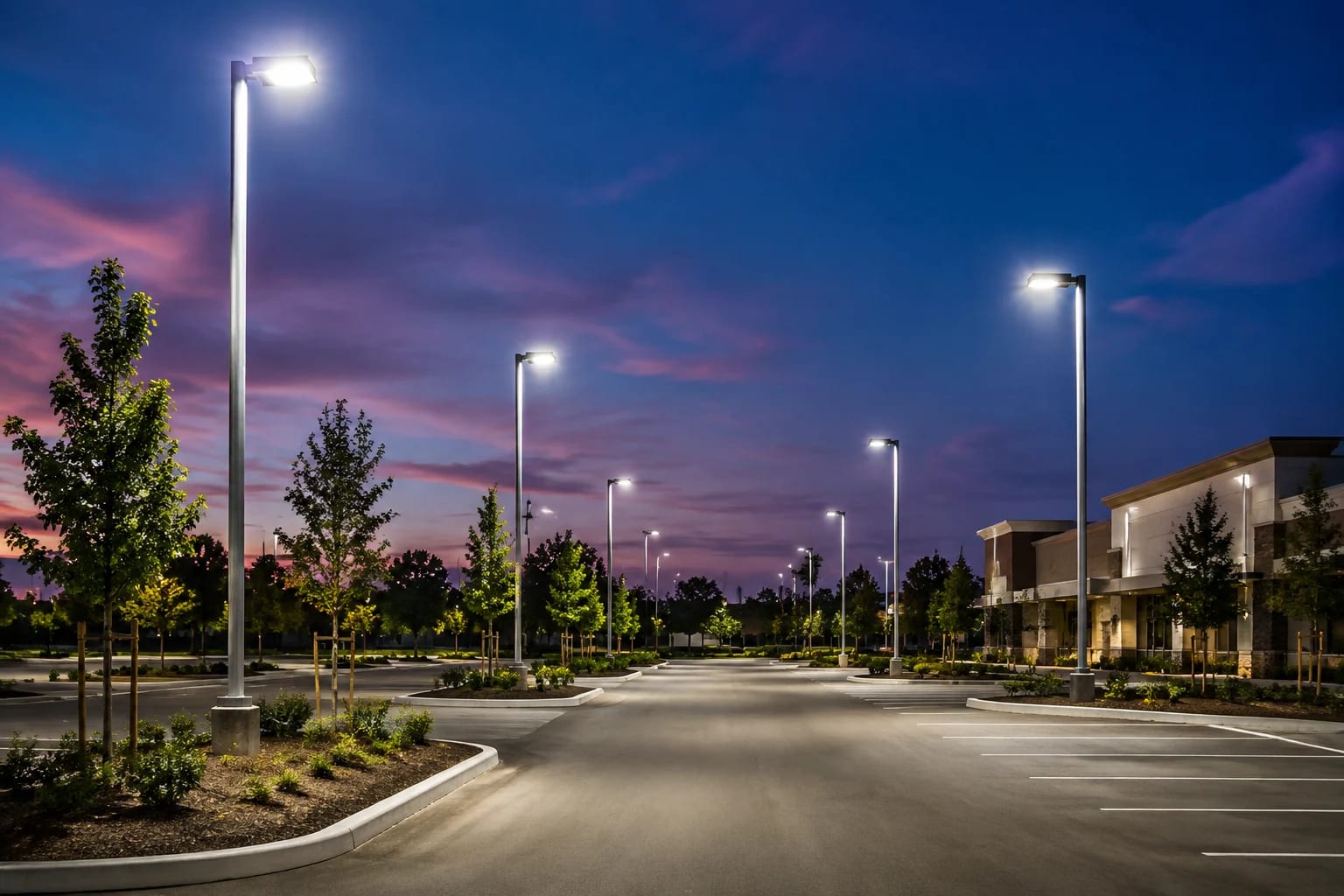 Parking Lot Lighting in Indianapolis for Commercial Properties by LED Indy