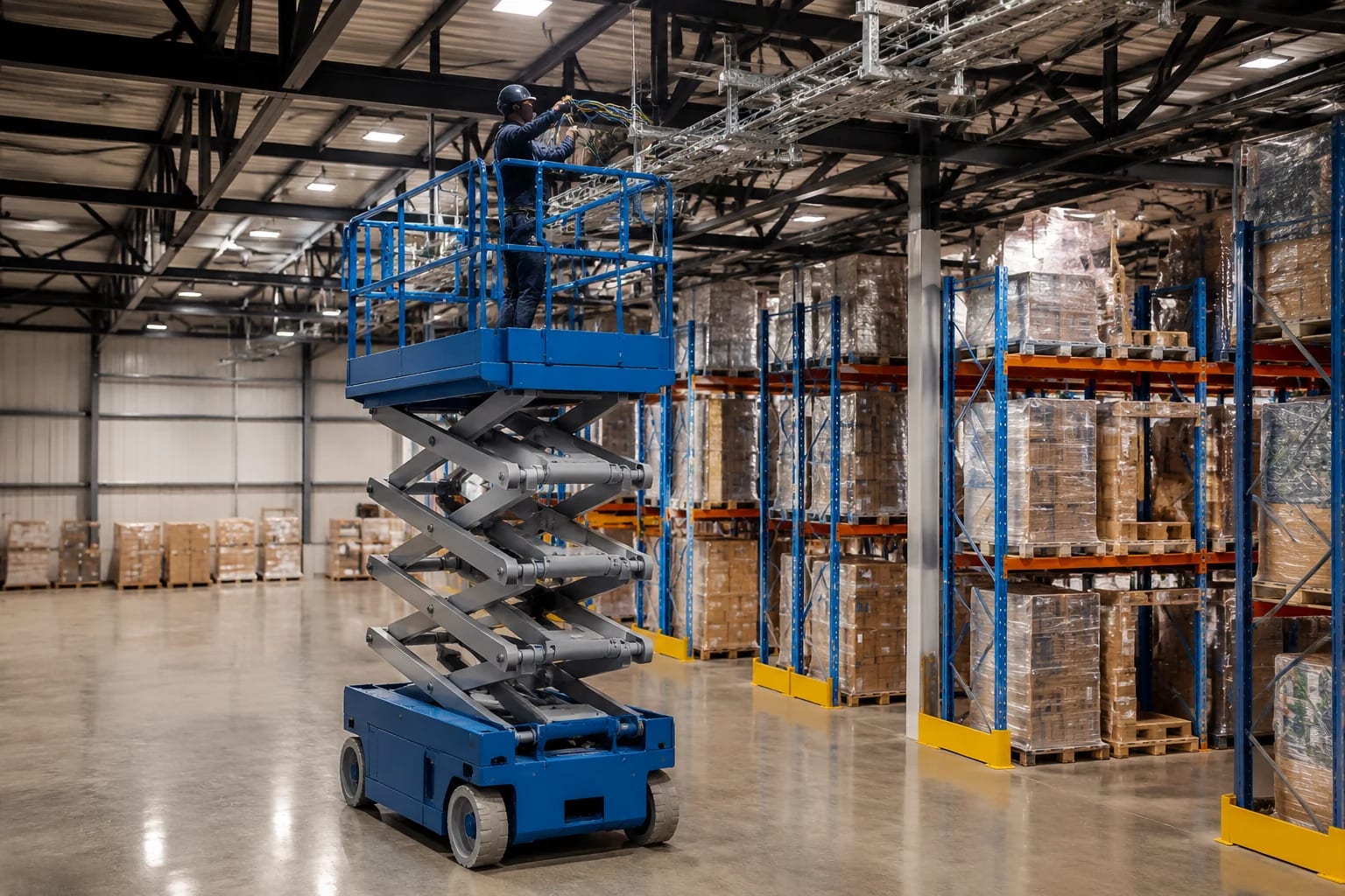 Warehouse Network Cabling in Indianapolis by LED Indy