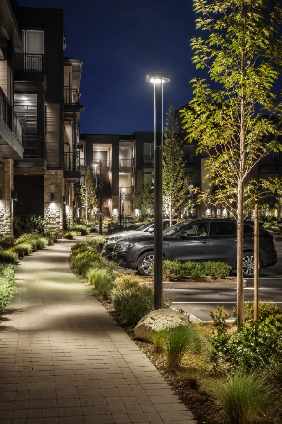 Apartments and Multifamily lit by LED Indy in Indianapolis