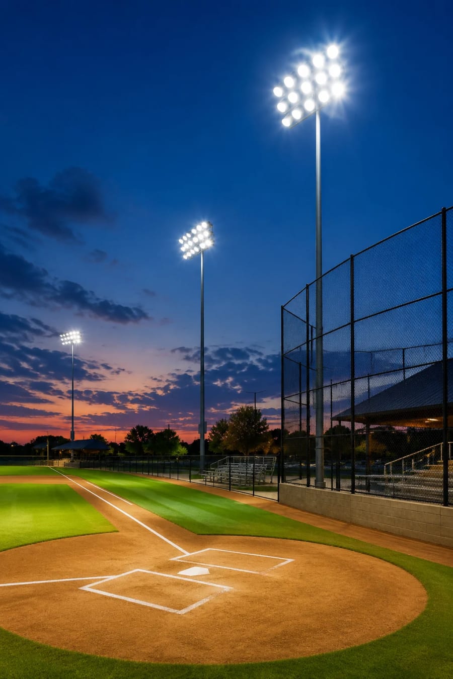Baseball and Softball Complexes lit by LED Indy in Indianapolis