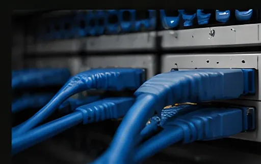 Structured network cabling in a data rack