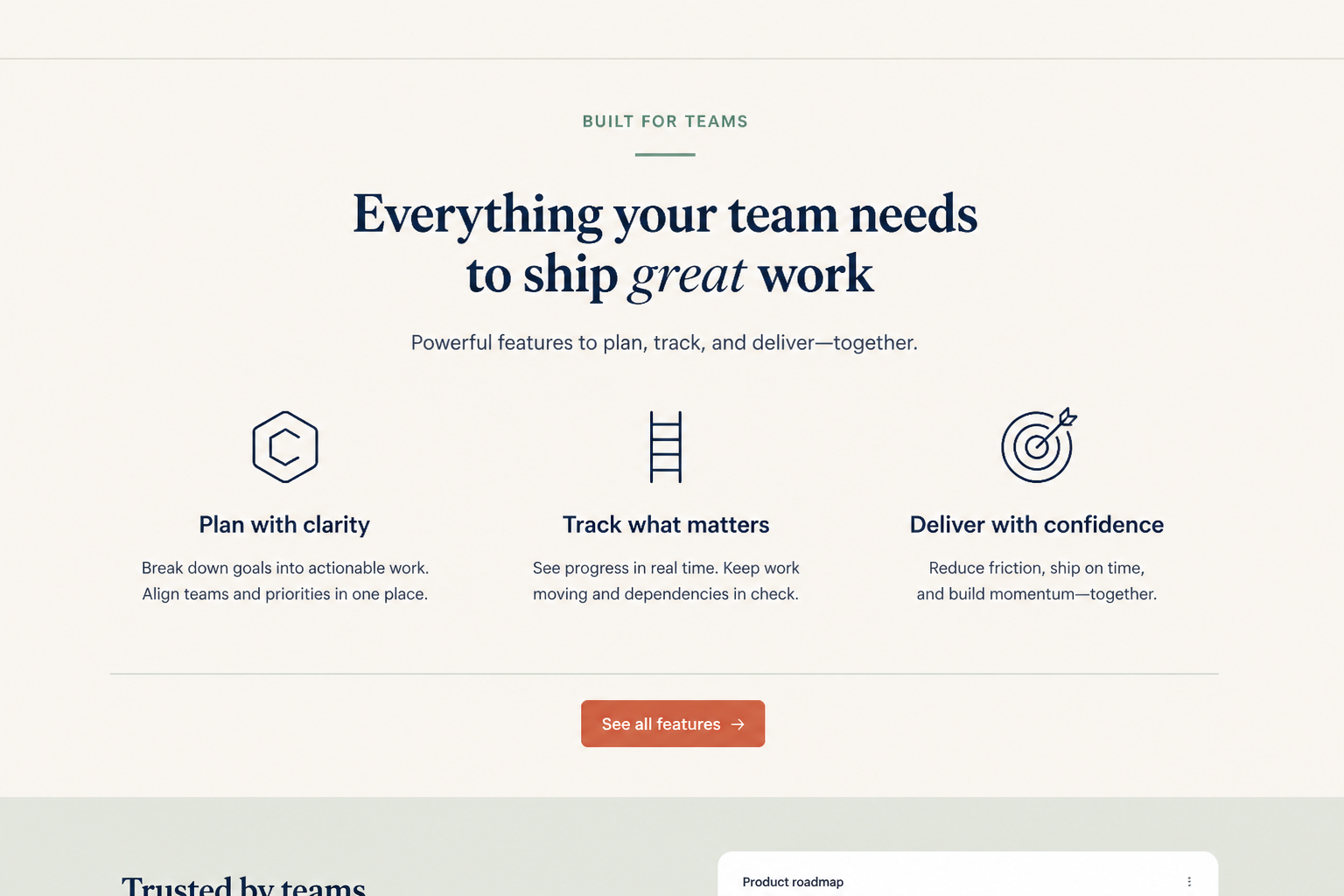 SaaS features, Everything your team needs.