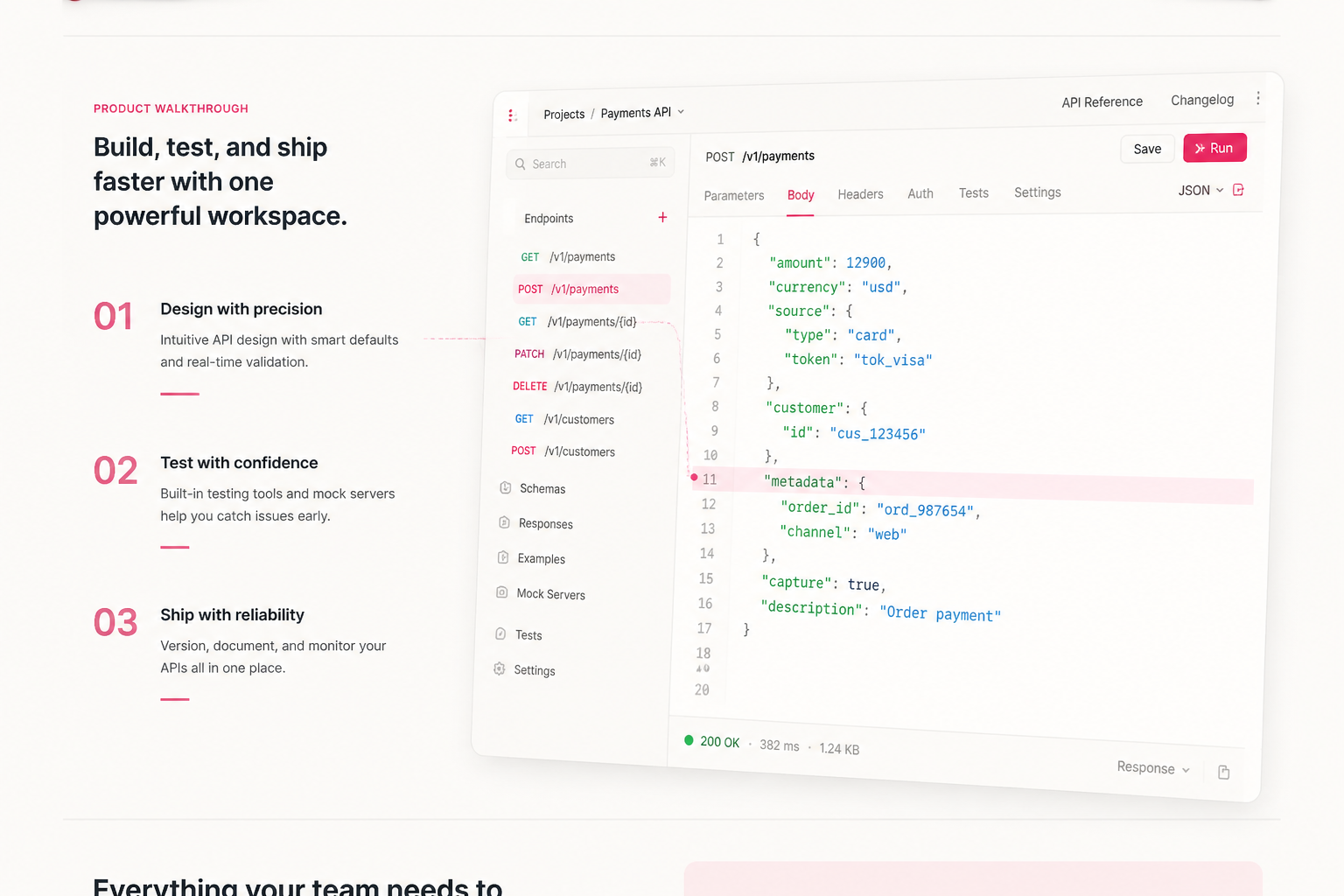 DevTools product, Sticky annotations + product pane.