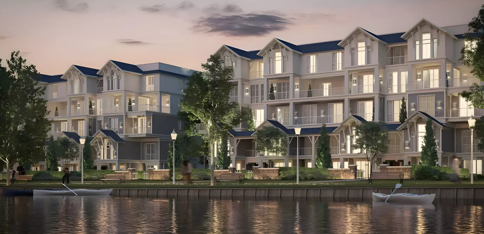 New Cairo residential compounds and skyline, Egypt