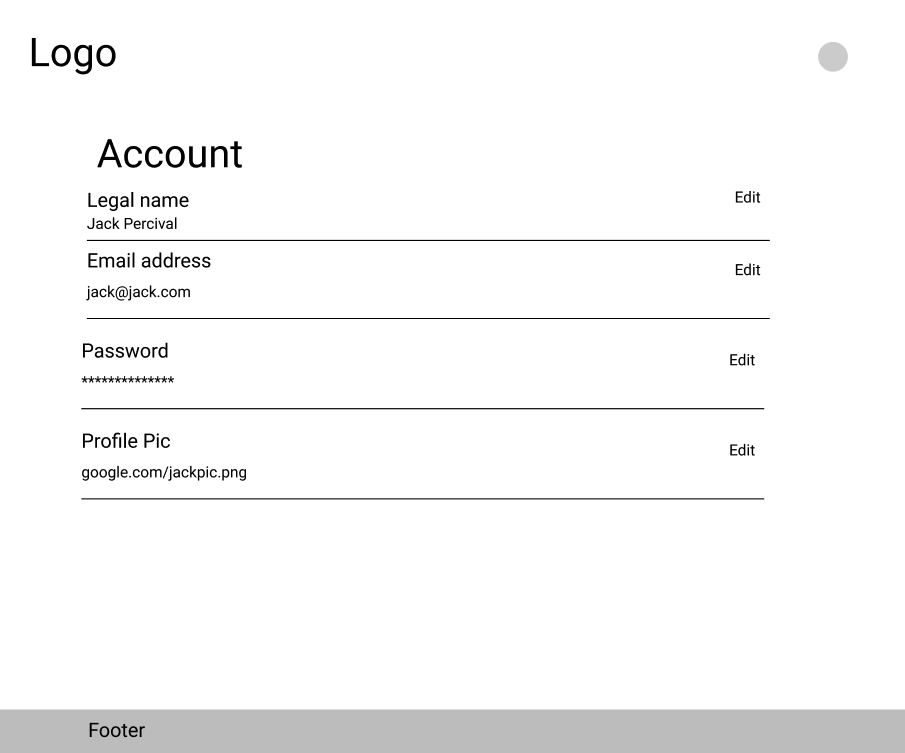Account info